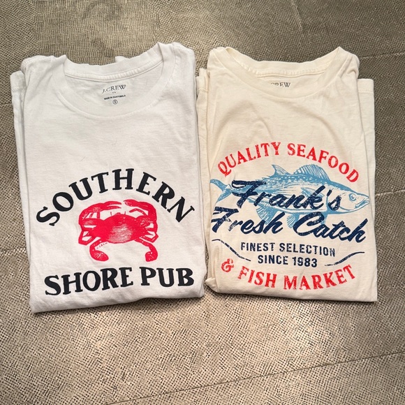 J. Crew Tops - J. CREW NWOT BUNDLE OF 2 Southern Seafood collector tees, BOTH SMALL.